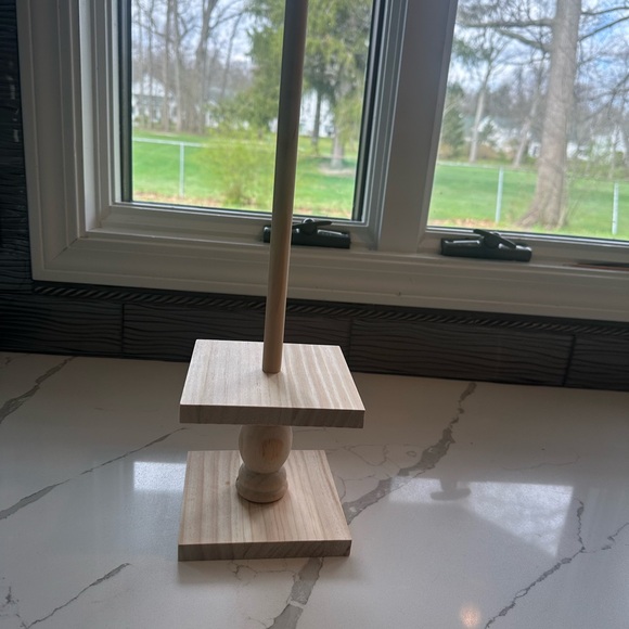Other - Unfinished Natural Wood Tiered Display Stand